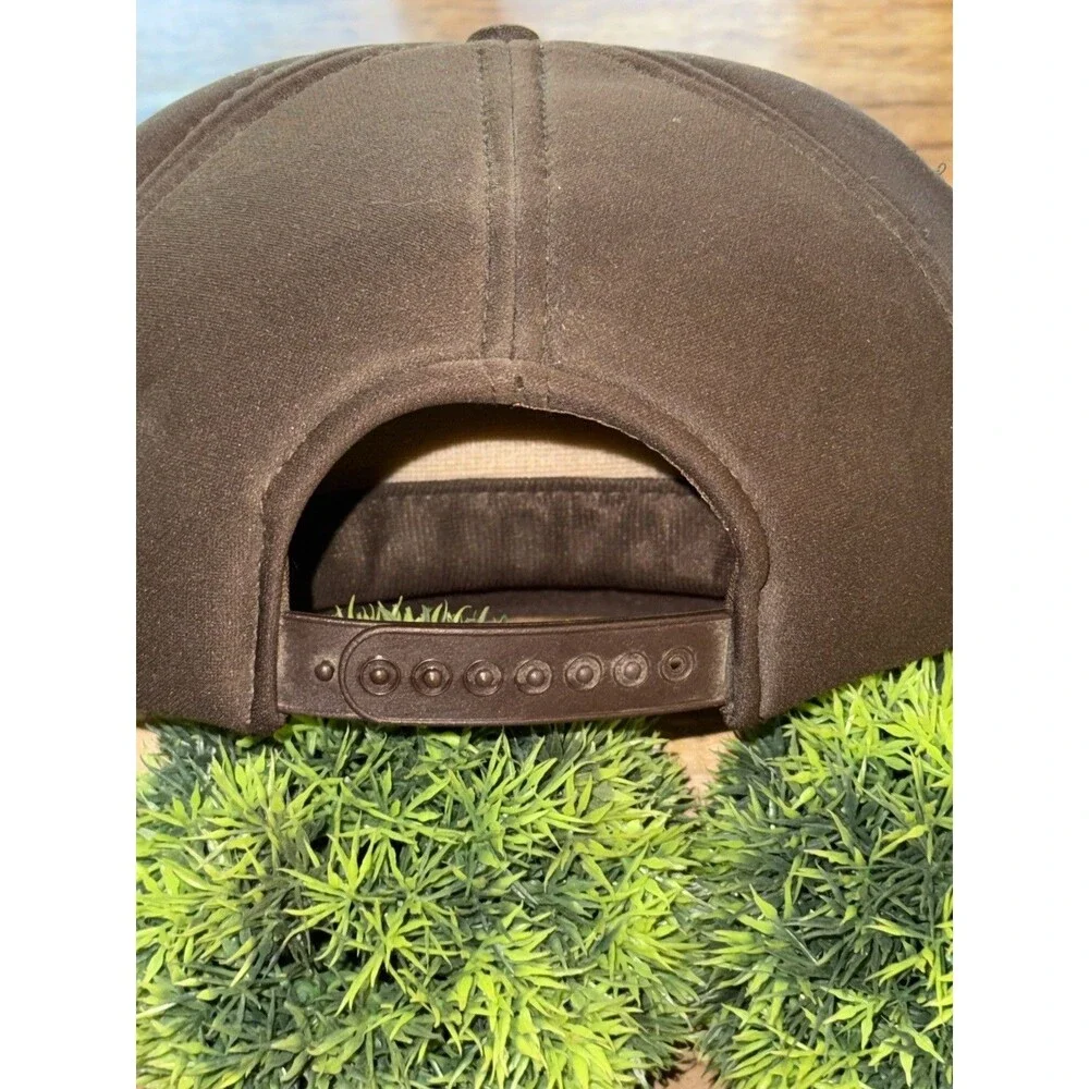 VINTAGE Breithaupt LUMBER Snap Back Mesh Trucker Hat Brown TOOLS Hanmer Saw